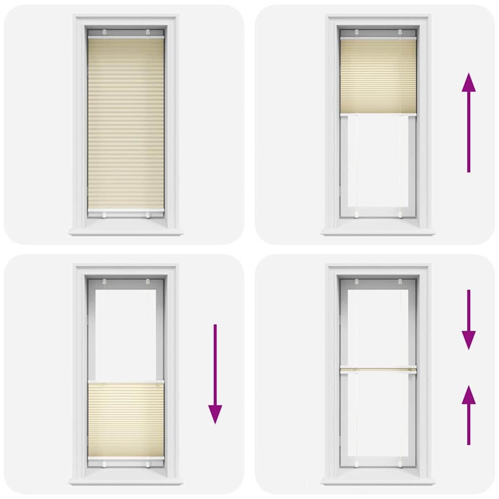 Voir la diapositive 5 : VIDAXL Store plisse creme 65x150 cm largeur du tissu 64,4 cm polyester