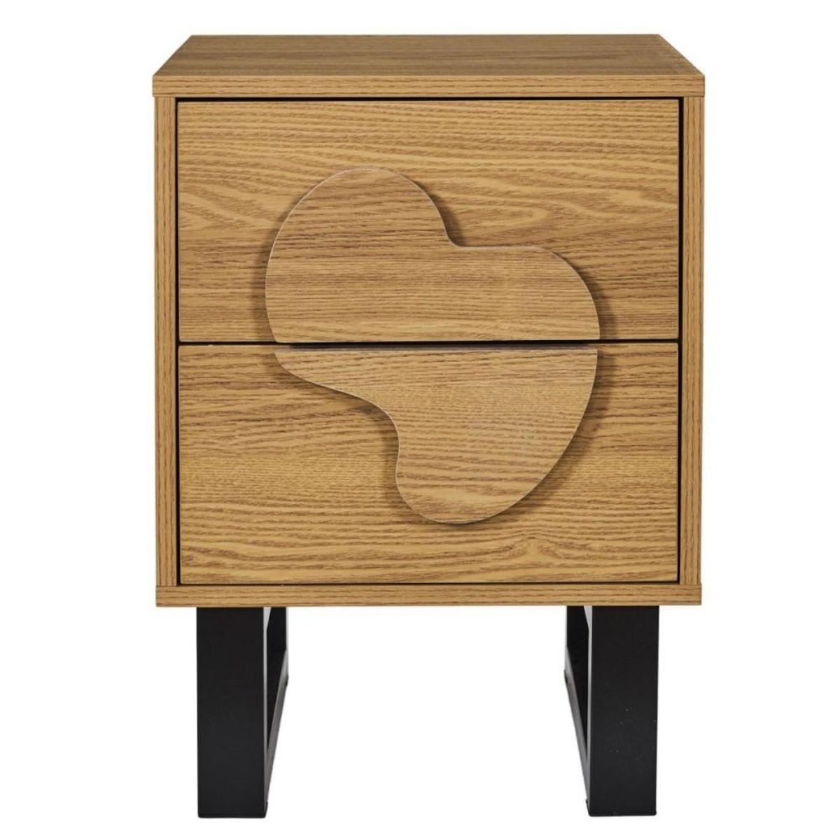 The Home Deco Factory Table de chevet 2 tiroirs