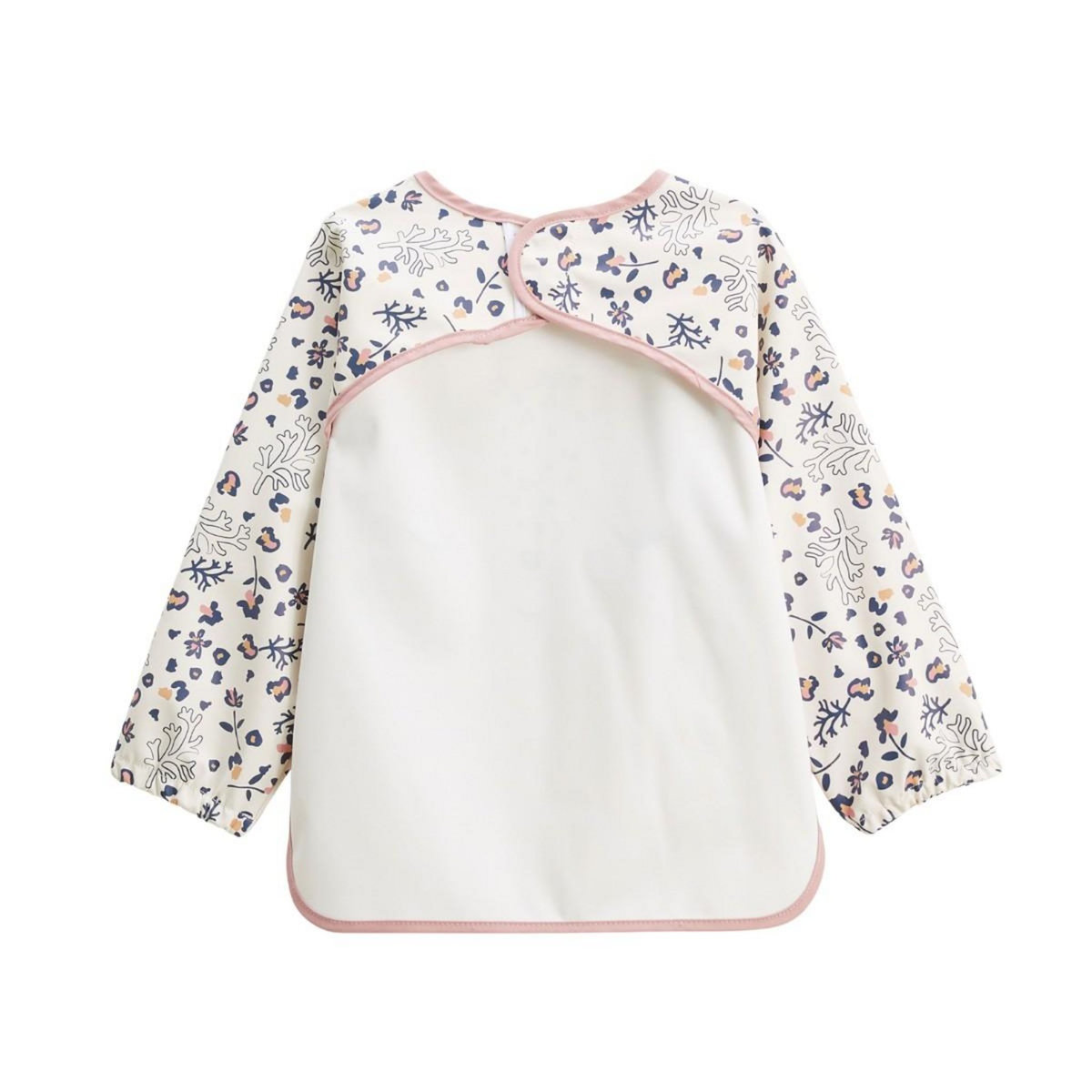 Petit Béguin Lot de 2 bavoirs tablier manches longues Céleste