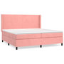 Voir la diapositive 2 : VIDAXL Sommier a lattes de lit avec matelas Rose 200x200 cm Velours