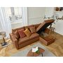 Voir la diapositive 3 : BEST MOBILIER Astoria - canapé d'angle réversible 4 places - convertible avec coffre - en simili