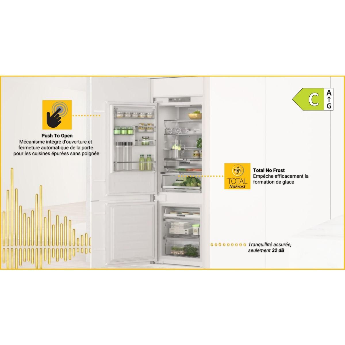Whirlpool Réfrigérateur combiné encastrable WHC18T574P Supreme Silence