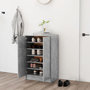Voir la diapositive 1 : VIDAXL Armoire a chaussures Gris beton 60x35x92 cm Bois d'ingenierie