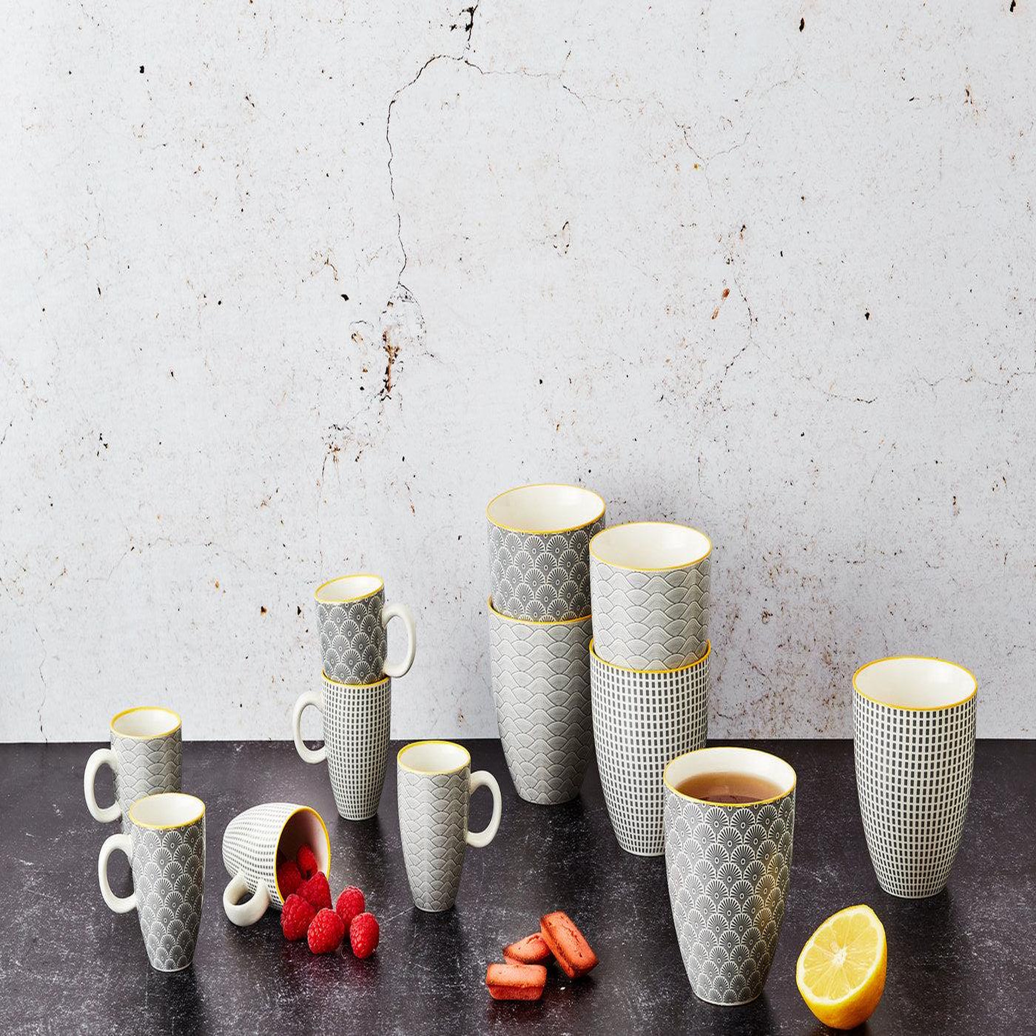 Voir la diapositive 6 : BJORN Tasse pattern 9cl - 6 pièces - eclipse