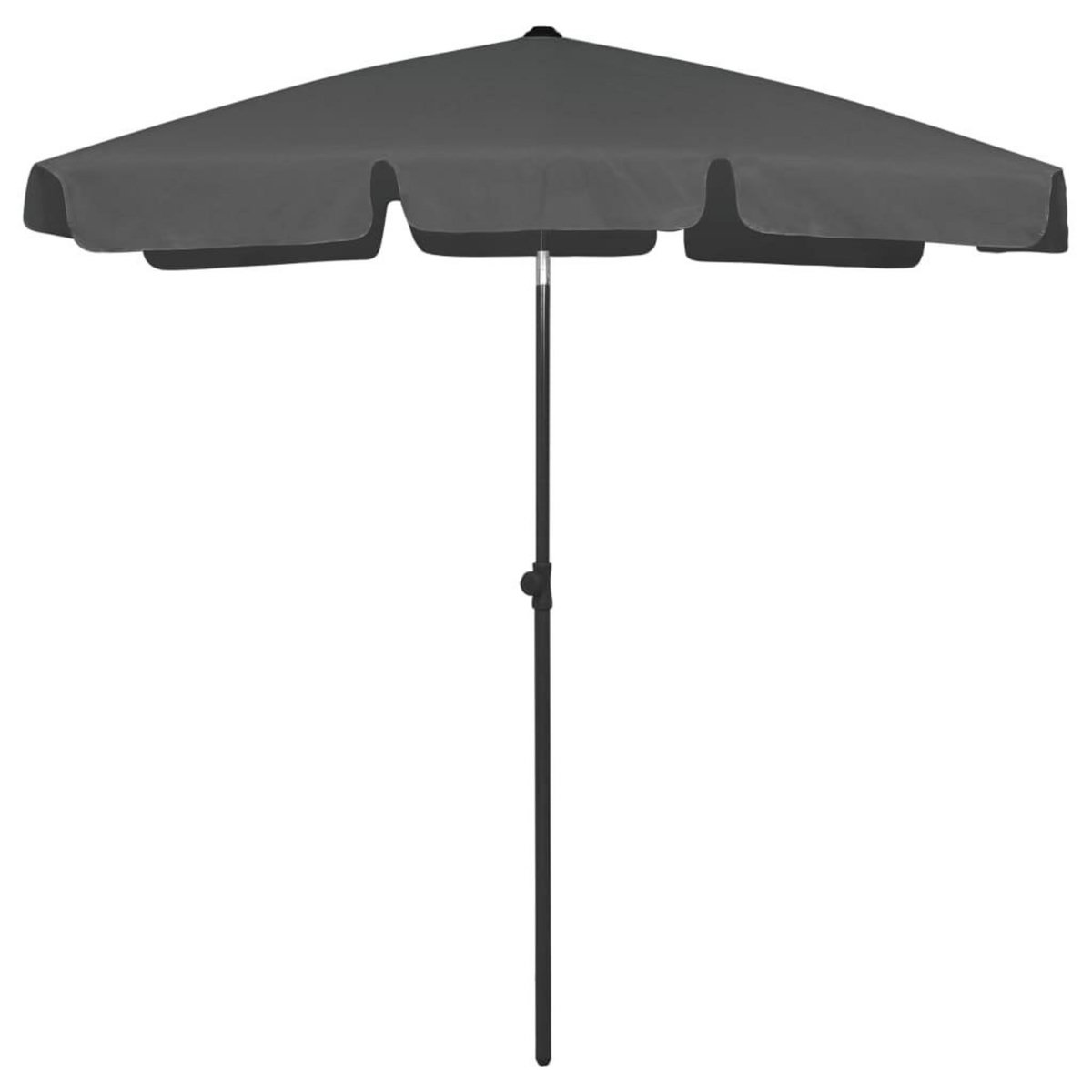 VIDAXL Parasol de plage anthracite 180x120 cm