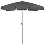 Voir la diapositive 1 : VIDAXL Parasol de plage anthracite 180x120 cm