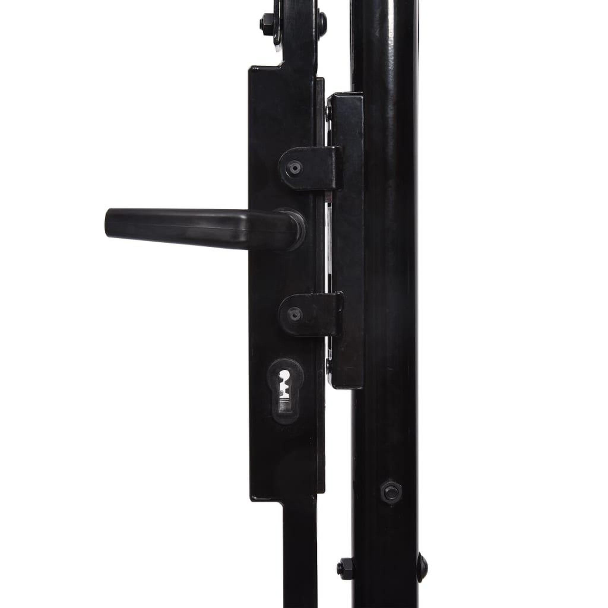 Voir la diapositive 4 : VIDAXL Portillon simple porte avec dessus a pointe Acier 1x1,5 m Noir