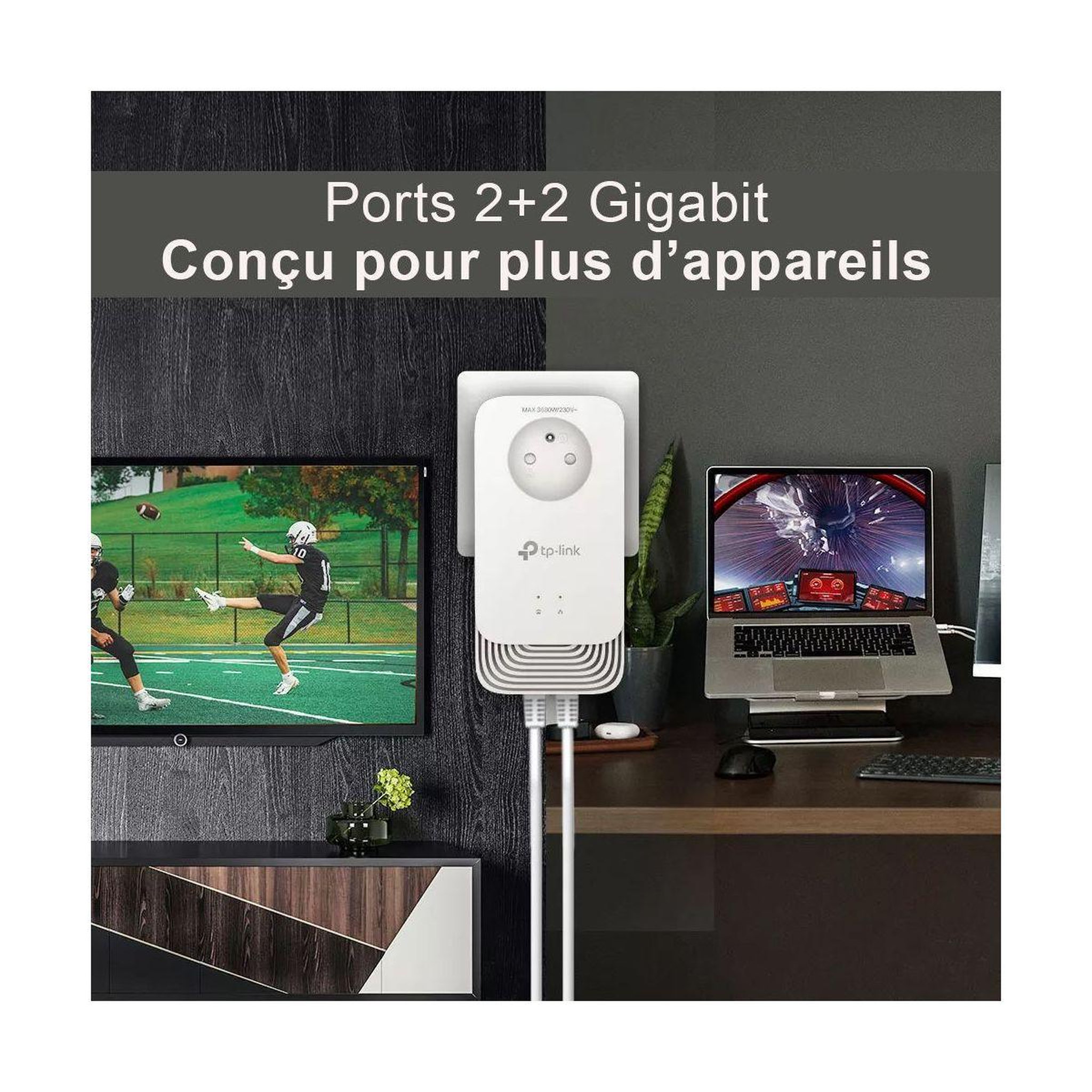 Voir la diapositive 3 : TP-LINK Cpl filaire tl-pg2405p kit