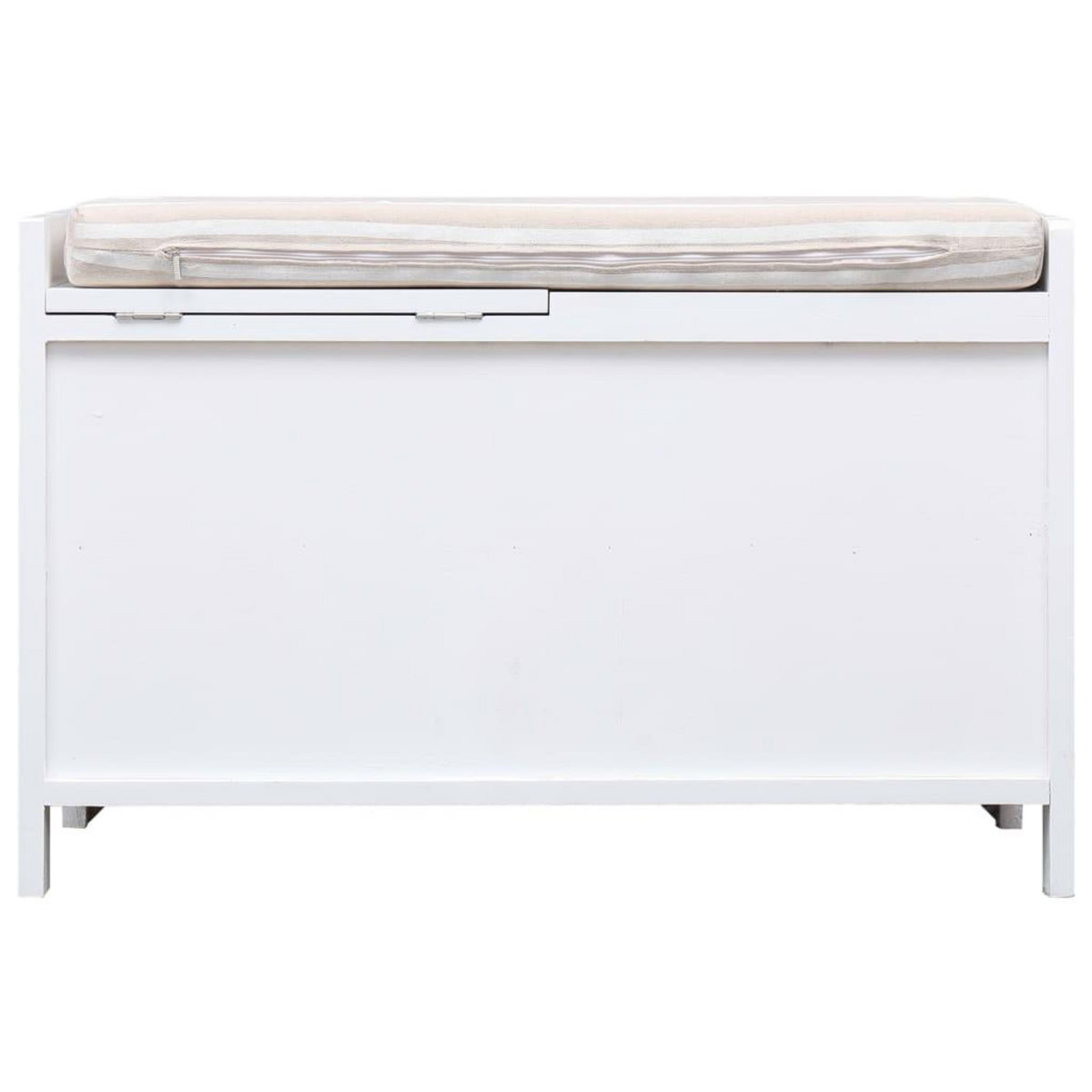 VIDAXL Banc d'entree Blanc 70 x 33,5 x 45 cm Bois de Paulownia