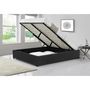 Voir la diapositive 4 : CONCEPT USINE Structure de lit coffre en velours noir 160x200 cm KENNINGTON