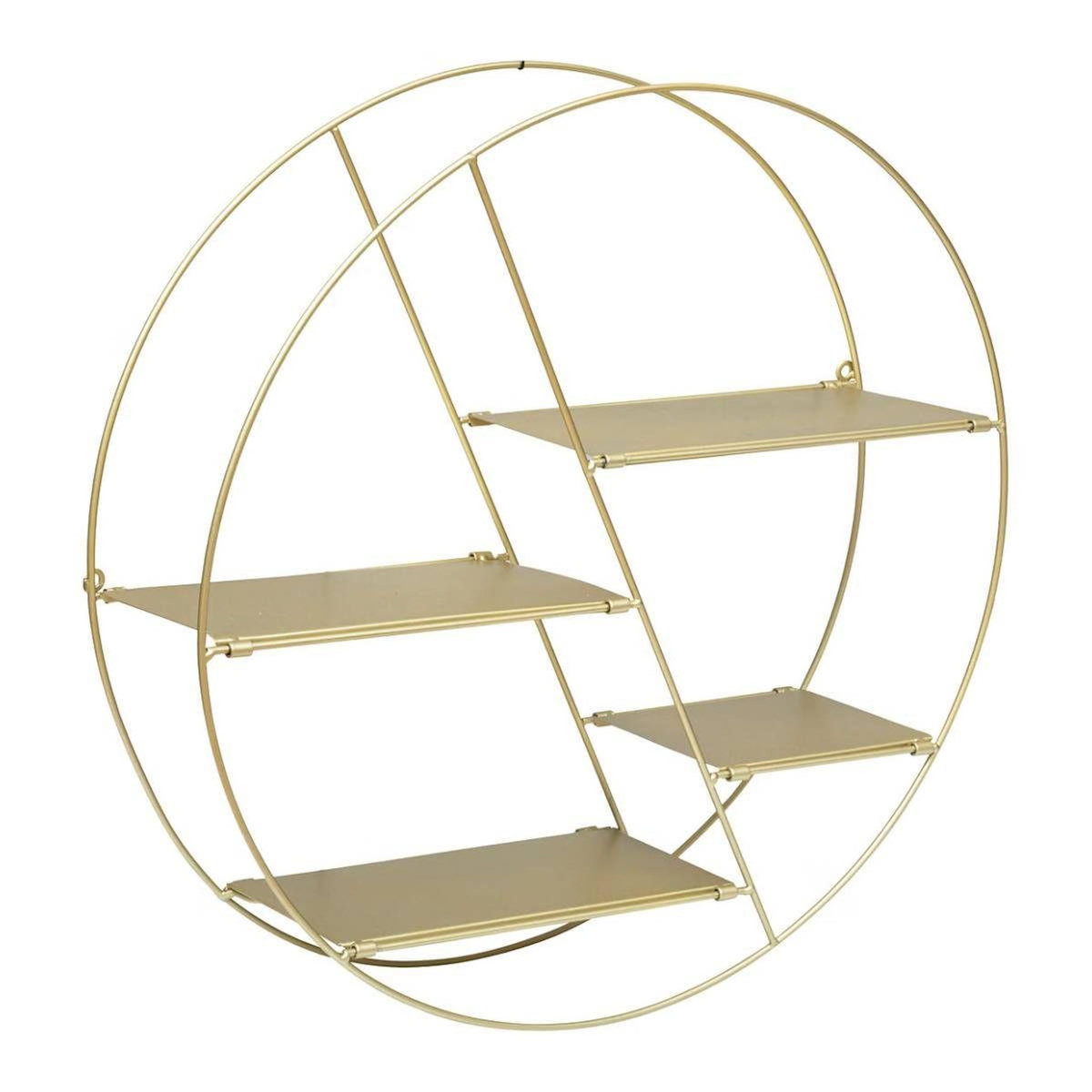 ATMOSPHERA Étagère Murale en Métal  Lara  50cm Or