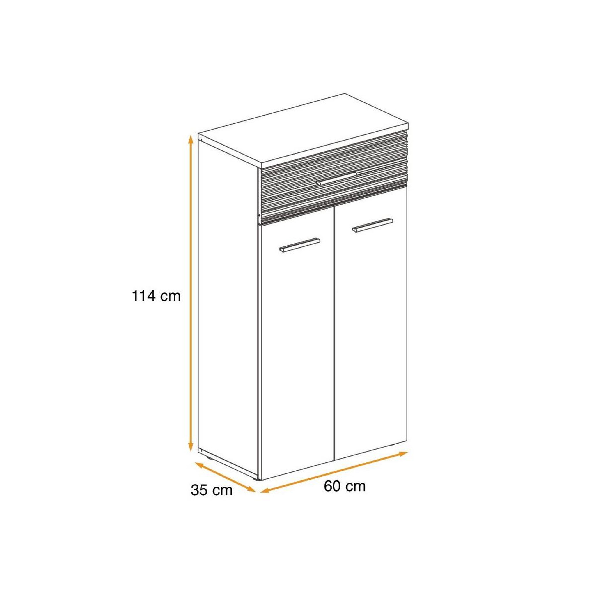 Voir la diapositive 3 : Paris Prix Meuble de rangement  gustavo  114cm naturel & blanc