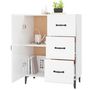 Voir la diapositive 4 : VIDAXL Buffet Blanc brillant 69,5x34x90 cm Bois d'ingenierie