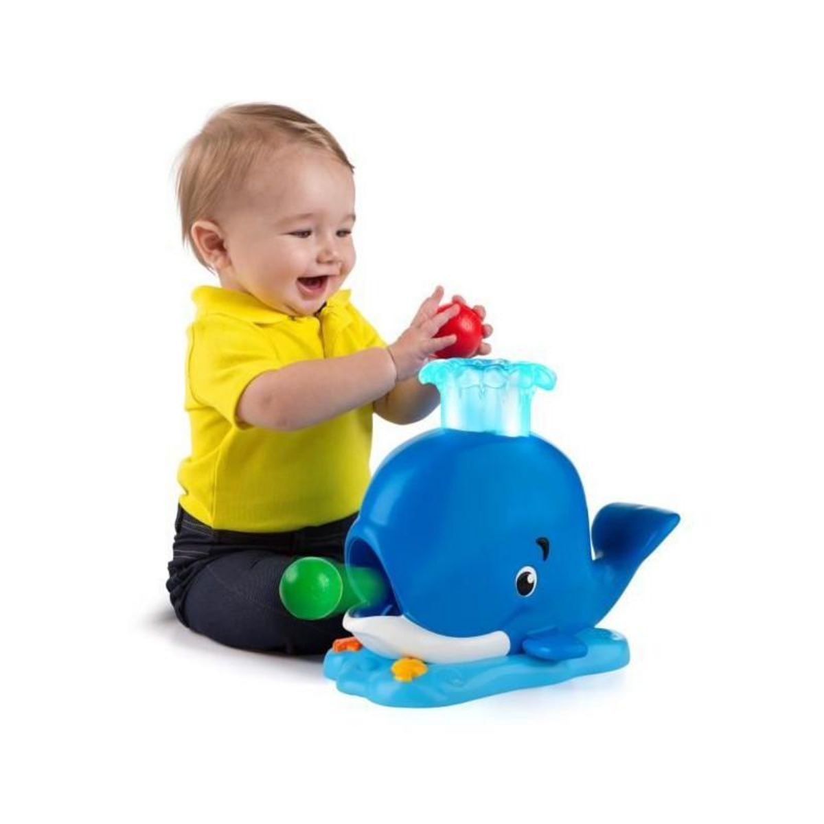 Bright Starts BRIGHT STARTS Jouet bébé et enfant, jets de balle, sons et lumieres, Baleine