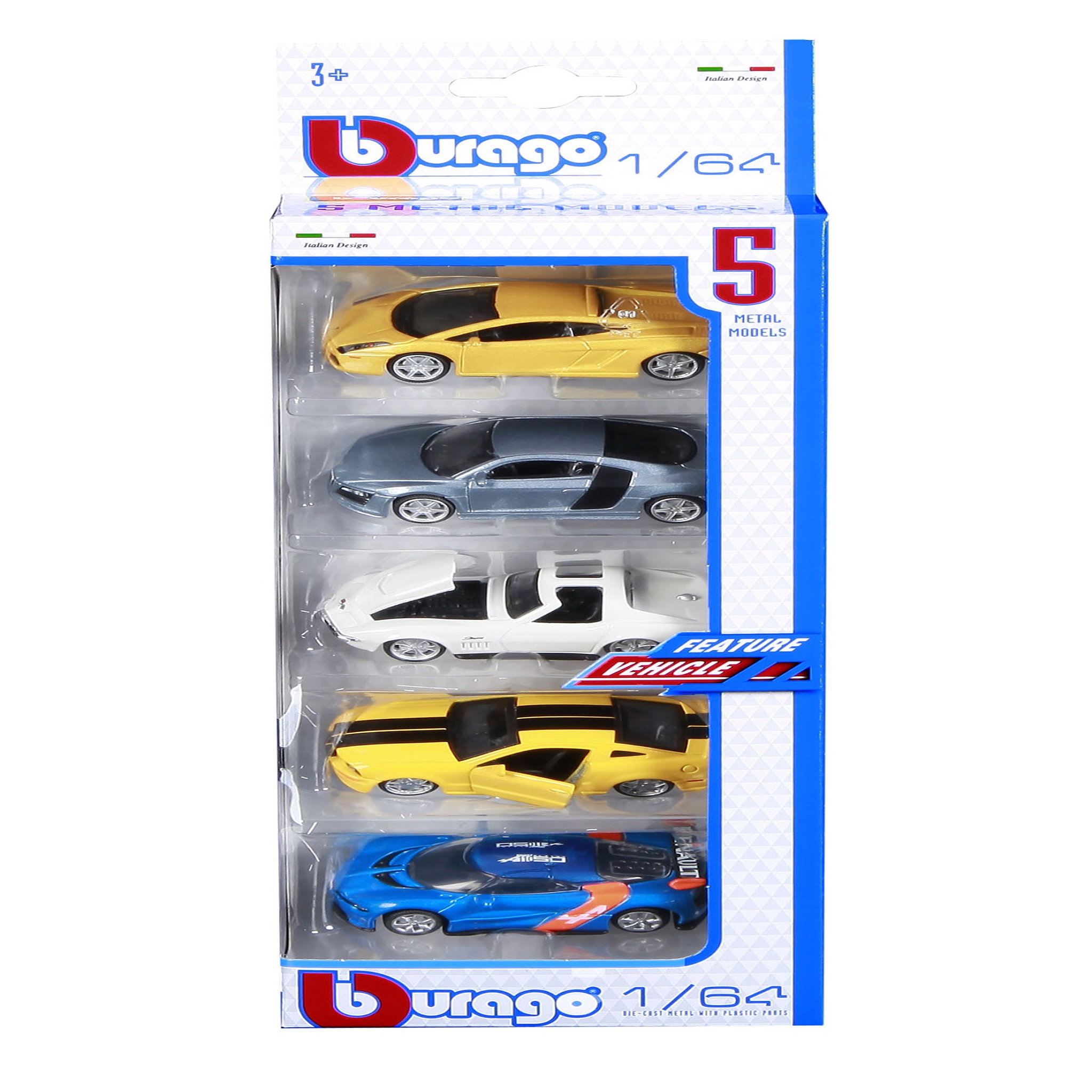 Voir la diapositive 4 : BURAGO Coffret 5 Véhicules 1/64