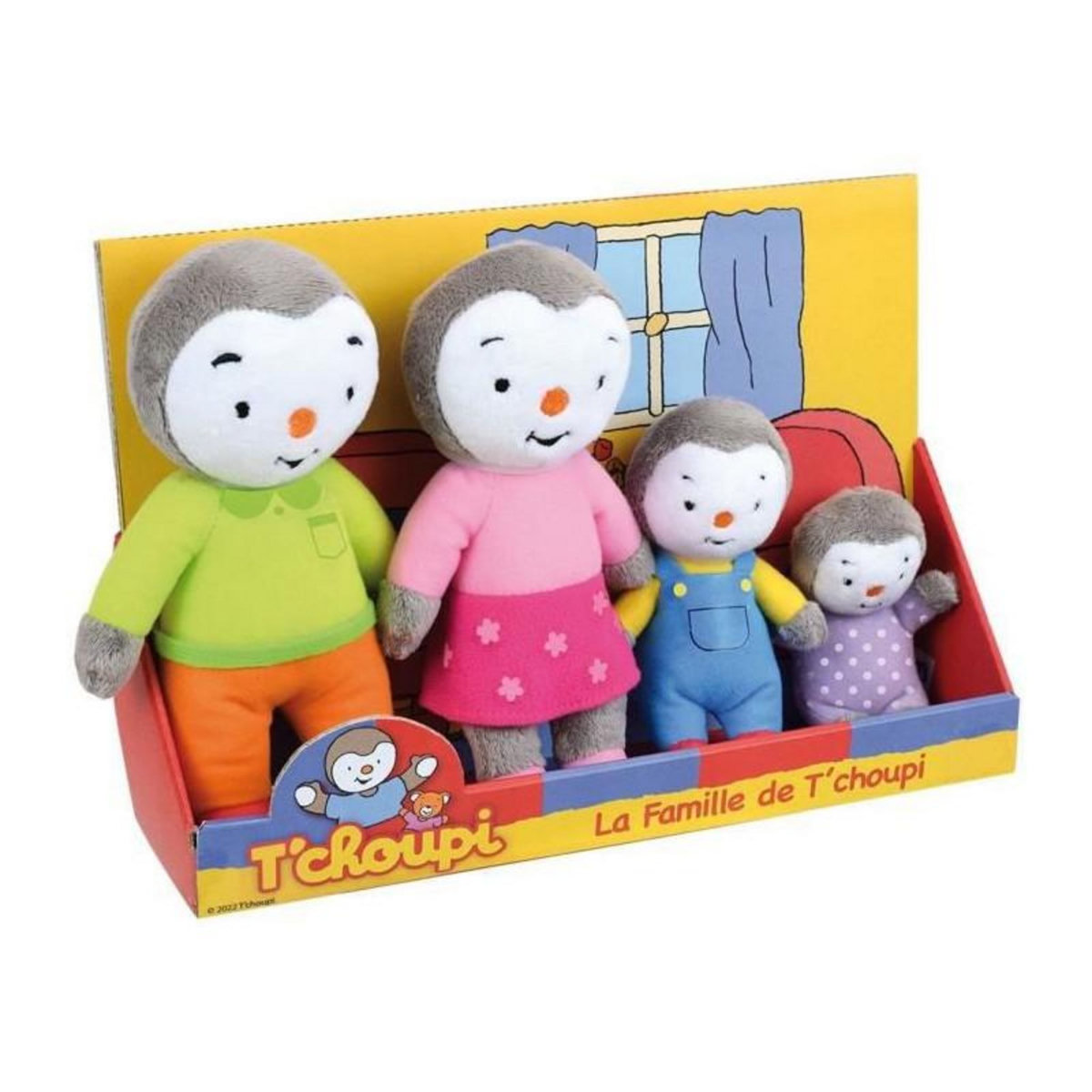 Tchoupi Peluches Jemini Coffret T'Choupi coloré