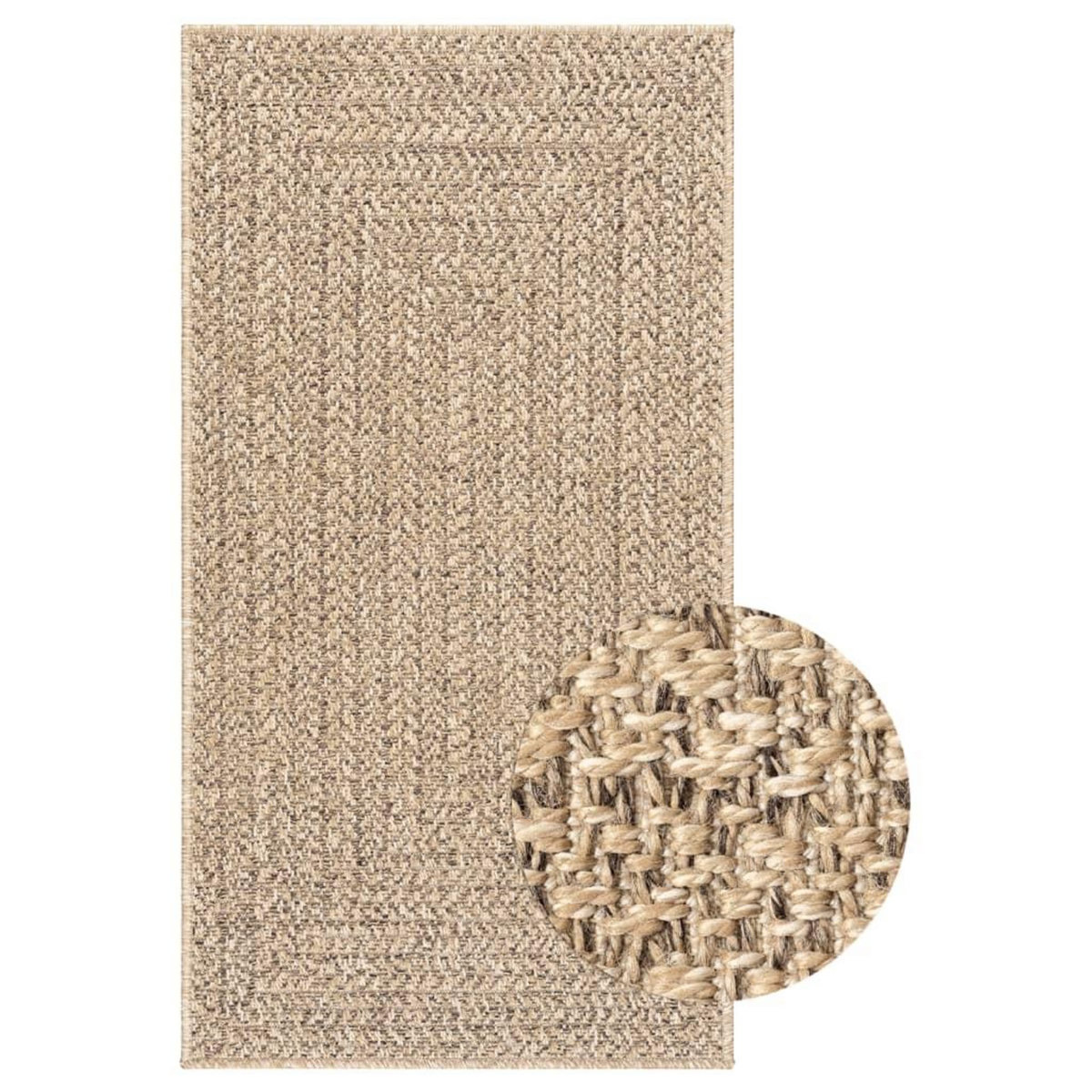 VIDAXL Tapis ZIZUR 100x200 cm aspect de jute interieur et exterieur
