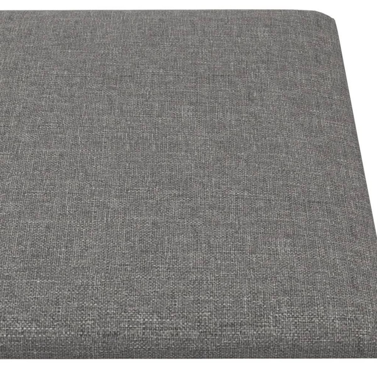 VIDAXL Panneaux muraux 12 pcs Gris clair 30x15 cm Tissu 0,54 m²