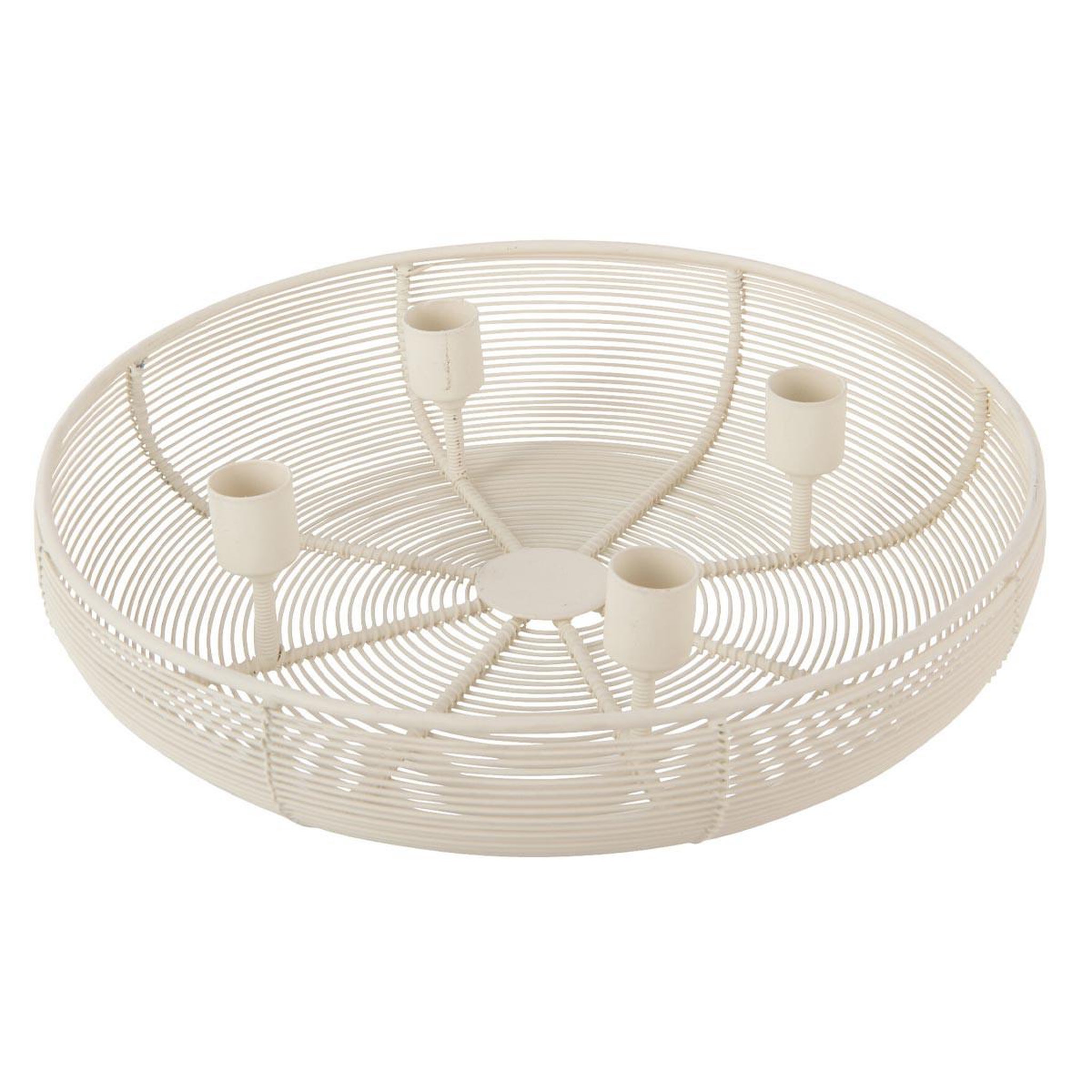 J-LINE Chandelier Ajouré en Métal  Winter  30cm Blanc