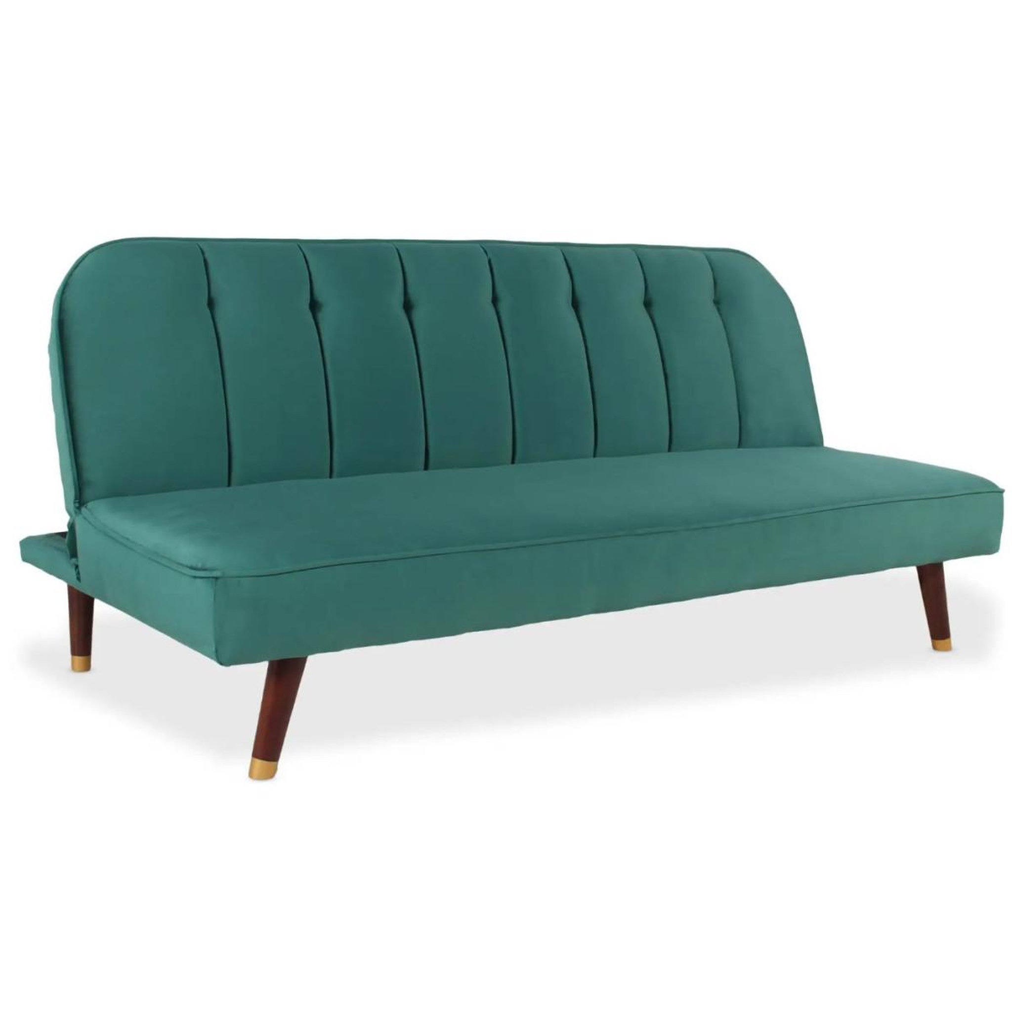Voir la diapositive 1 : Paris Prix Canapé Convertible en Velours  Seattle  180cm Vert