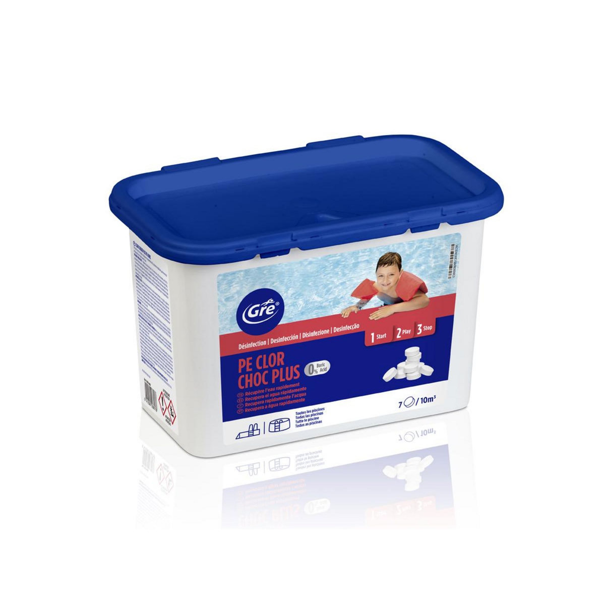 GRE Chlore choc sans acide borique 1 kg - Gré