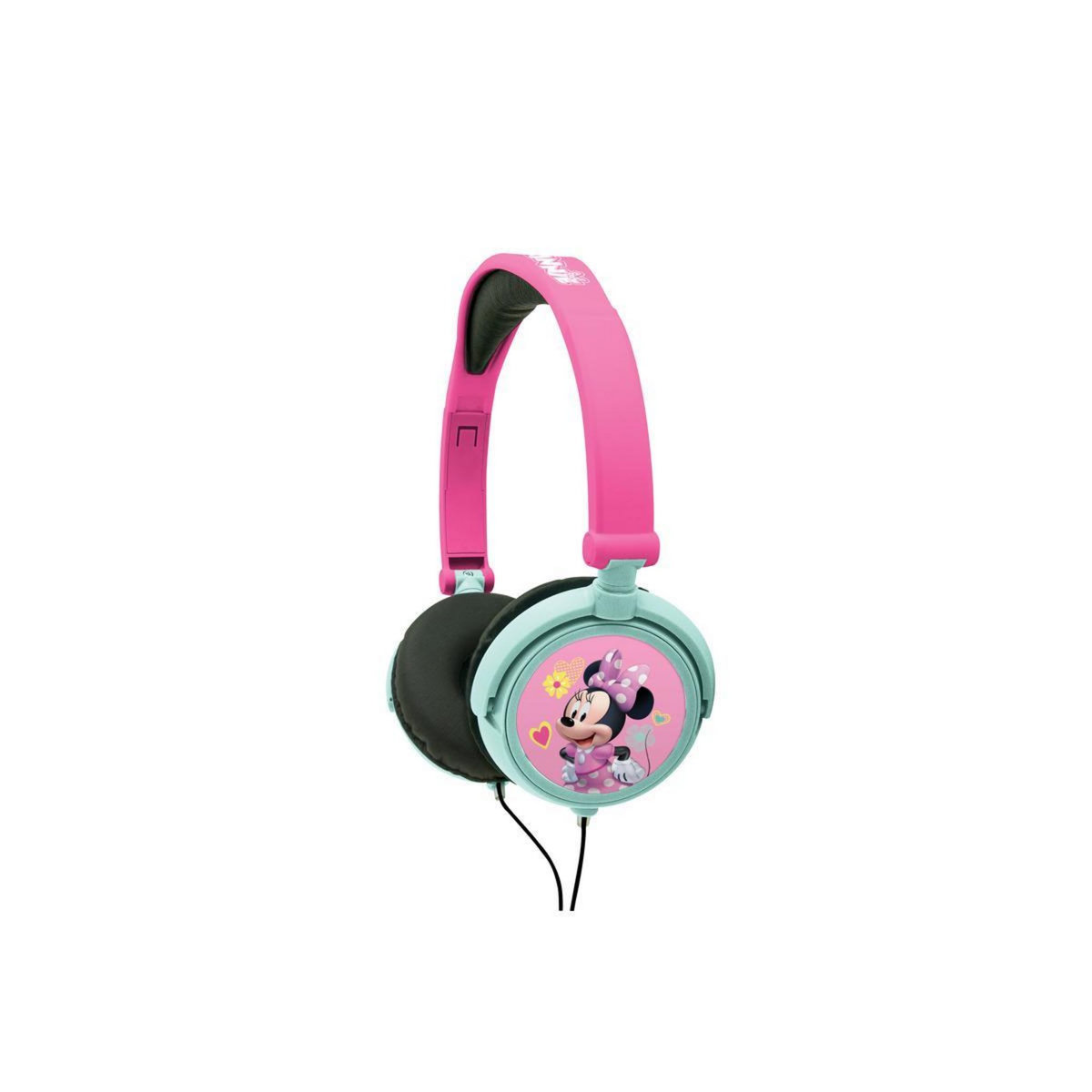Lexibook Casque stéréo filaire pliable Minnie Mouse avec limitation de volume d'écoute
