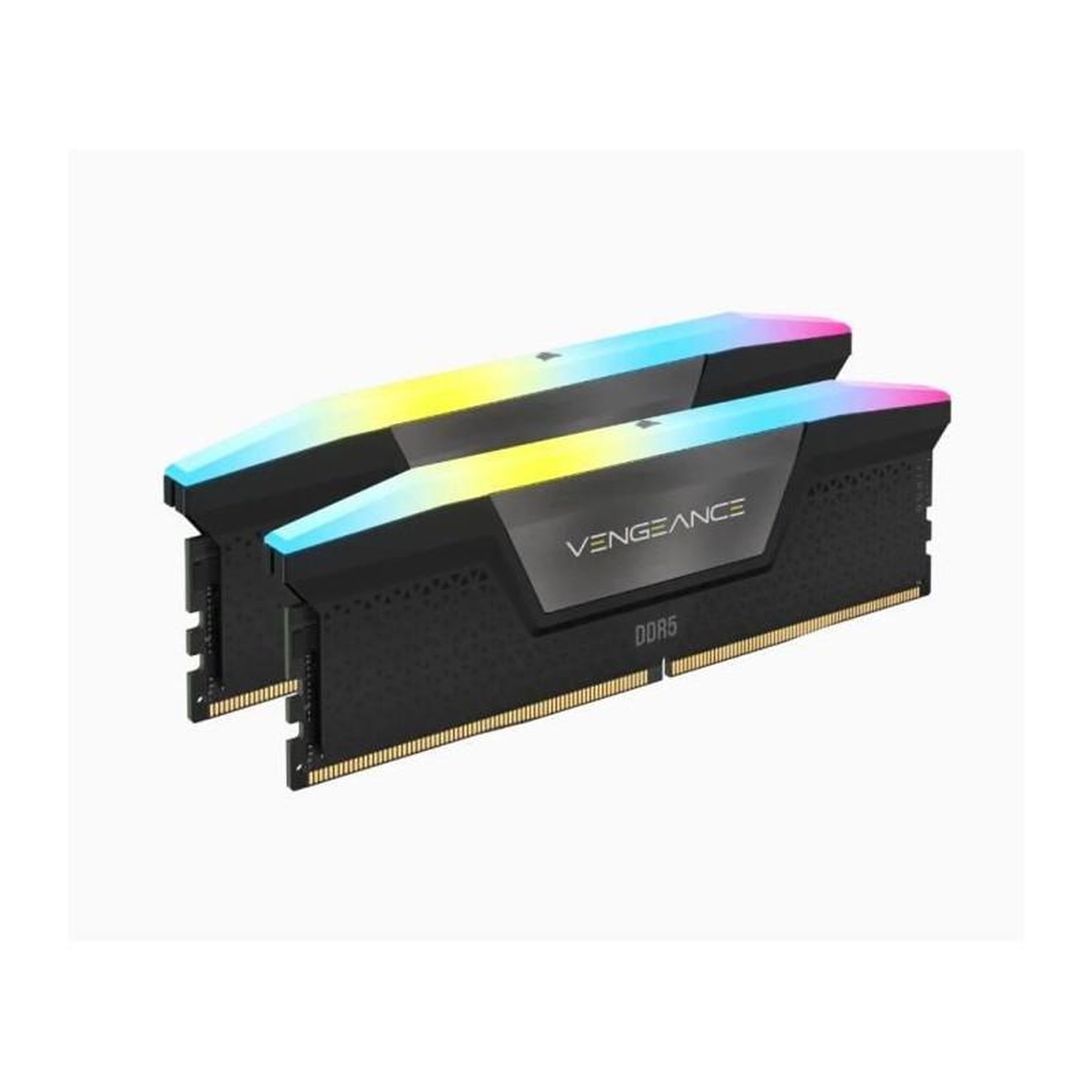 Voir la diapositive 2 : Corsair Mémoire RAM - CORSAIR - Vengeance RGB DDR5 - 32GB 2x16GB DIMM - 5600 MHz - 1,25V - Noir (CMH32GX5M2B5600C40K)