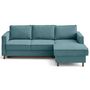 Voir la diapositive 4 : LISA DESIGN Jake - canapé d'angle droit 4 places convertible avec coffre en tissu velours relief