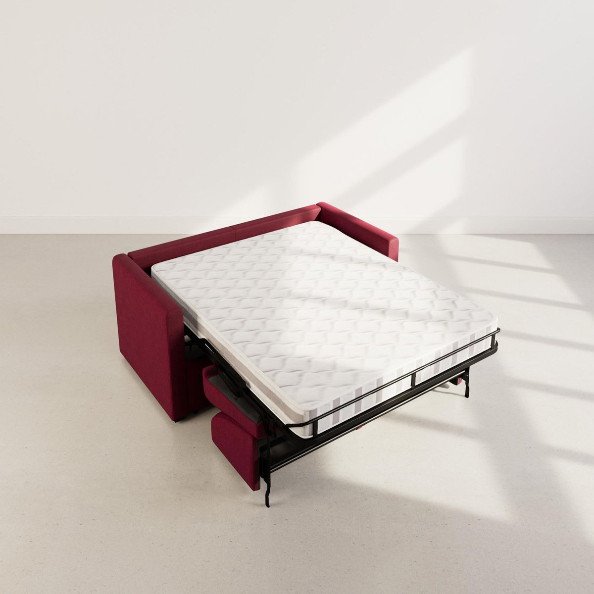 BEST MOBILIER Julia - canapé 3 places convertible express couchage quotidien 140 cm matelas 14 cm en tissu