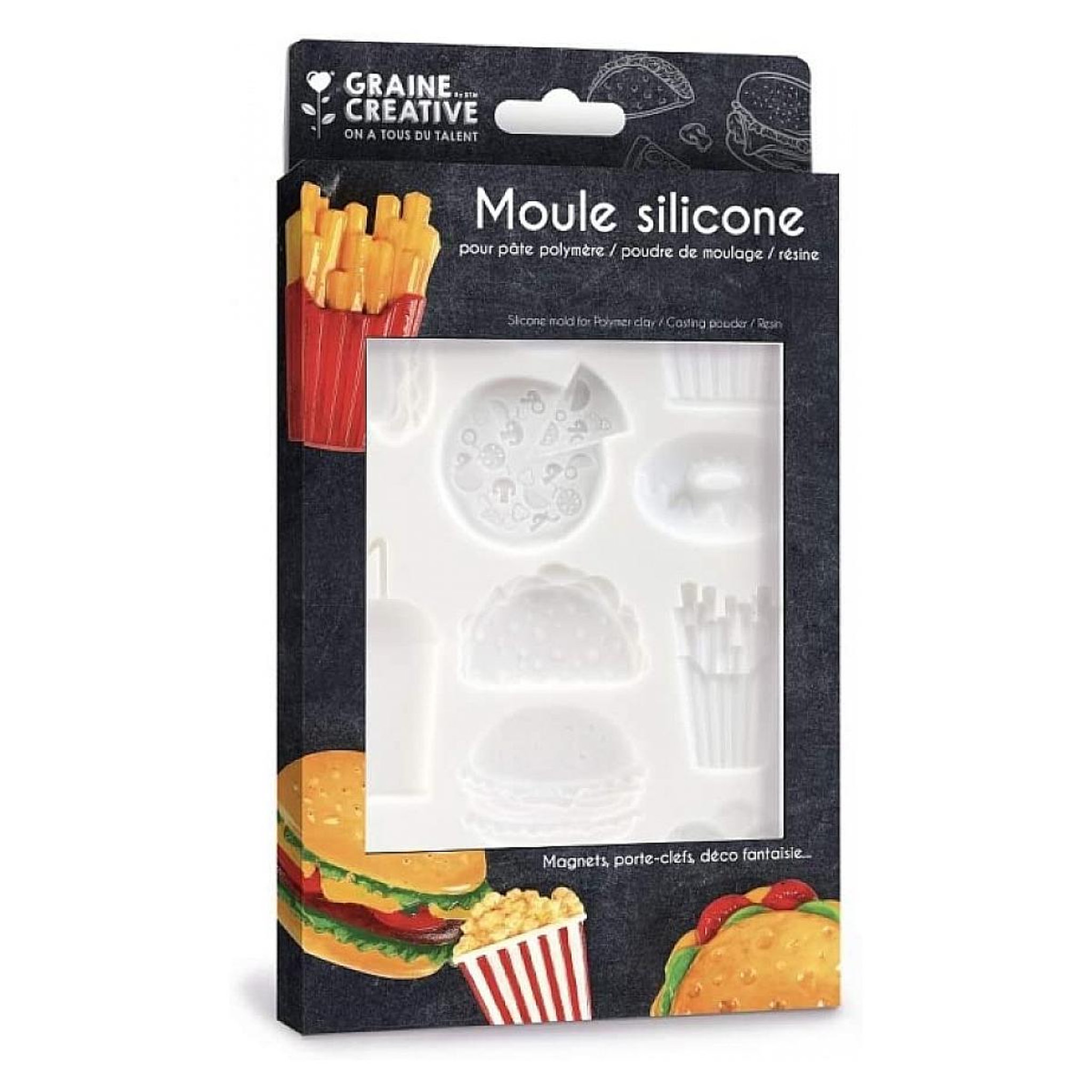 Graine créative Moule en silicone 20x13 cm Junk food