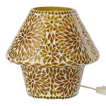 Paris Prix Lampe à Poser Mosaïque  Mari  24cm Marron & Orange