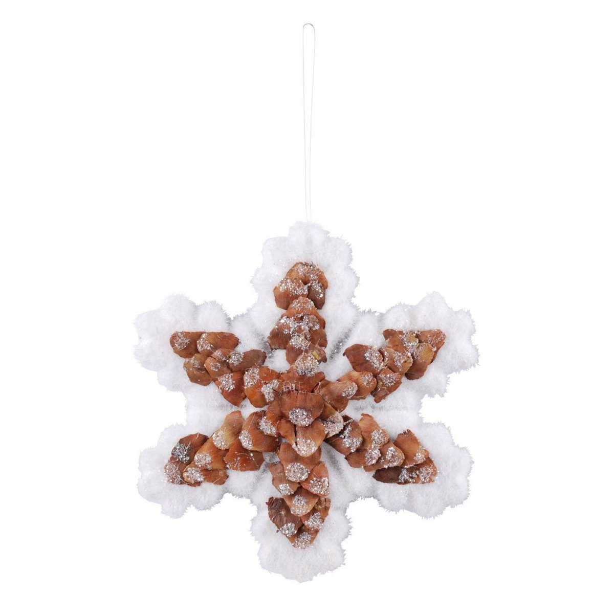 DIVERS Décoration sapin de Noël Flocon Polaire - Blanc