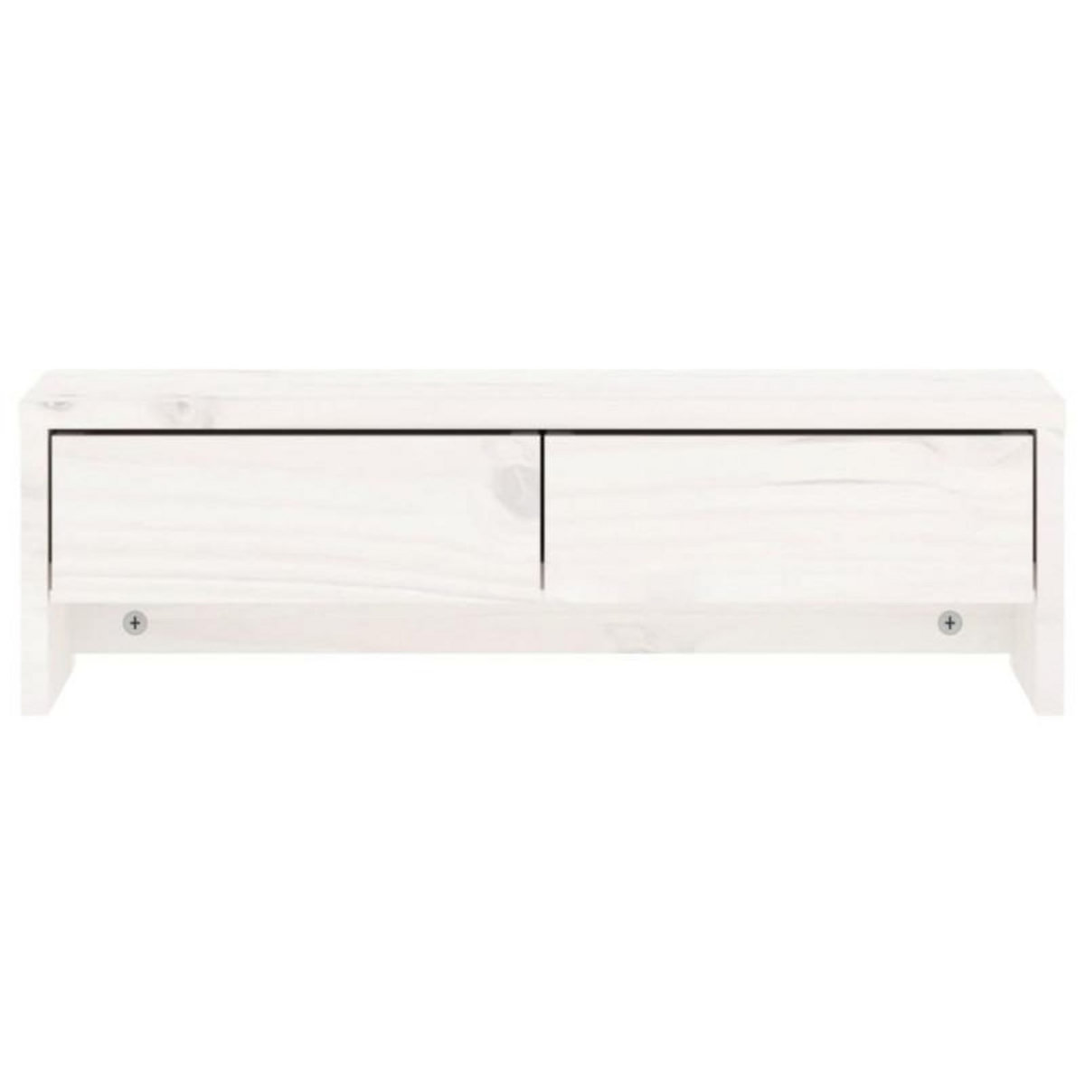 VIDAXL Support de moniteur Blanc 50x27x15 cm Bois de pin solide