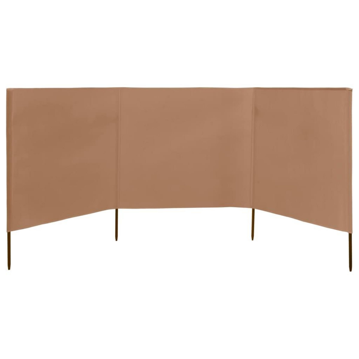 VIDAXL Paravent 3 panneaux Tissu 400 x 80 cm Taupe