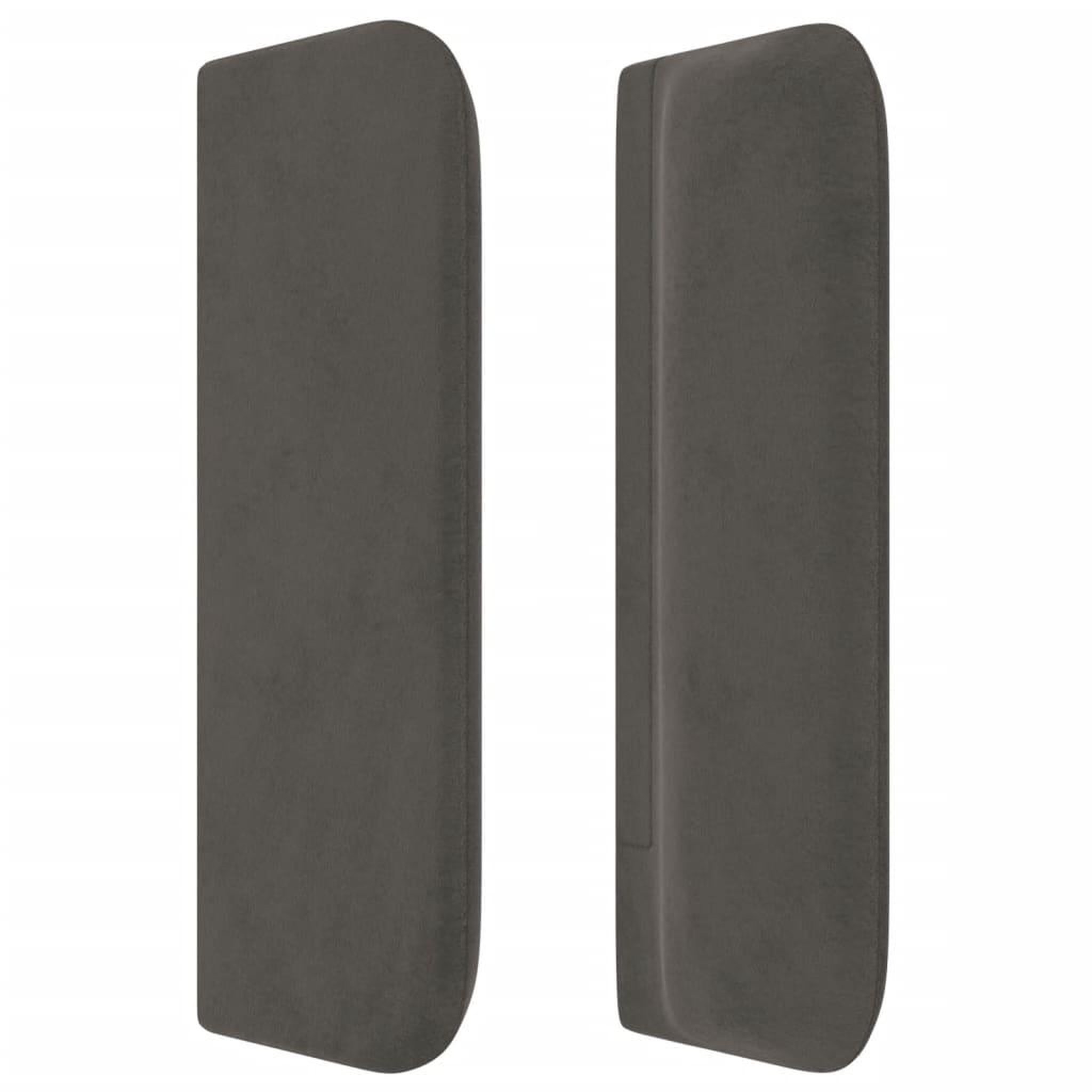 Voir la diapositive 4 : VIDAXL Tete de lit avec oreilles Gris fonce 103x16x78/88 cm Velours