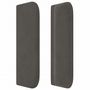 Voir la diapositive 4 : VIDAXL Tete de lit avec oreilles Gris fonce 103x16x78/88 cm Velours