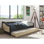 Voir la diapositive 4 : Lit banquette gigogne 2 couchages 90x200cm ANDREA