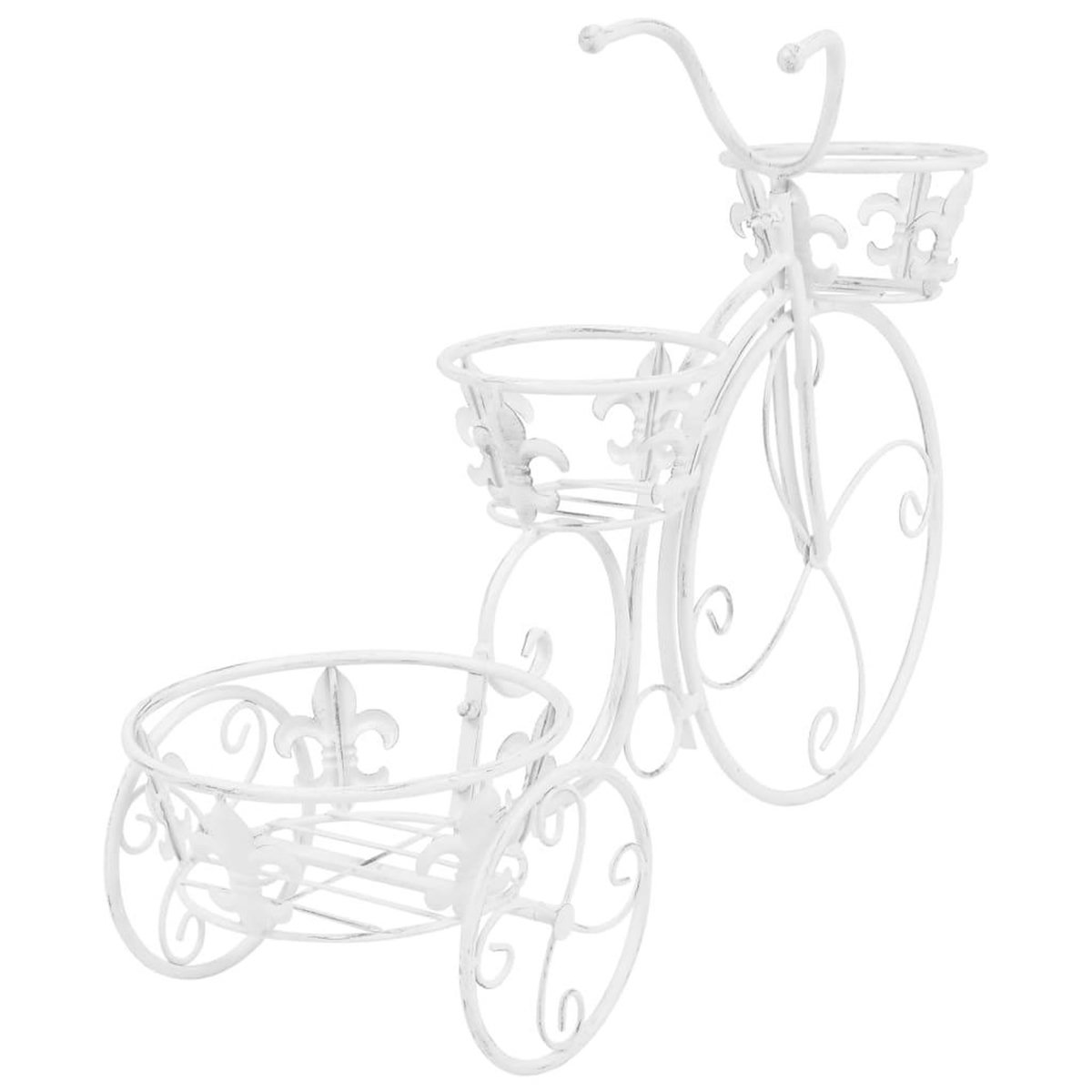 VIDAXL Support de plantes sous forme de velo Style vintage Metal