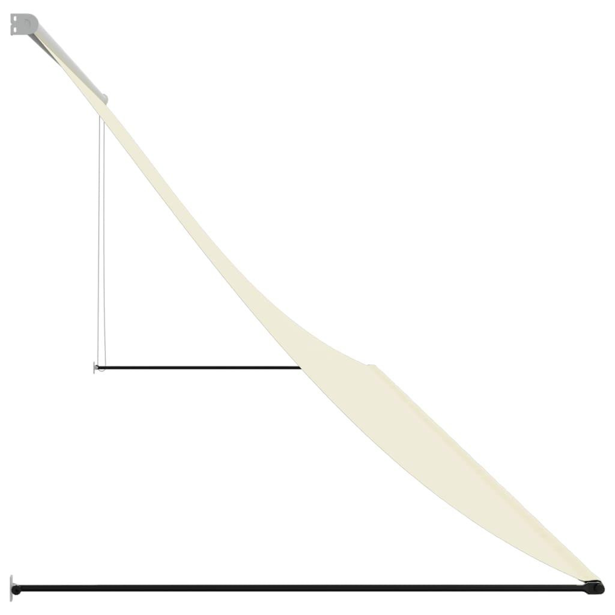 Voir la diapositive 4 : VIDAXL Auvent retractable creme 400x150 m tissu et acier