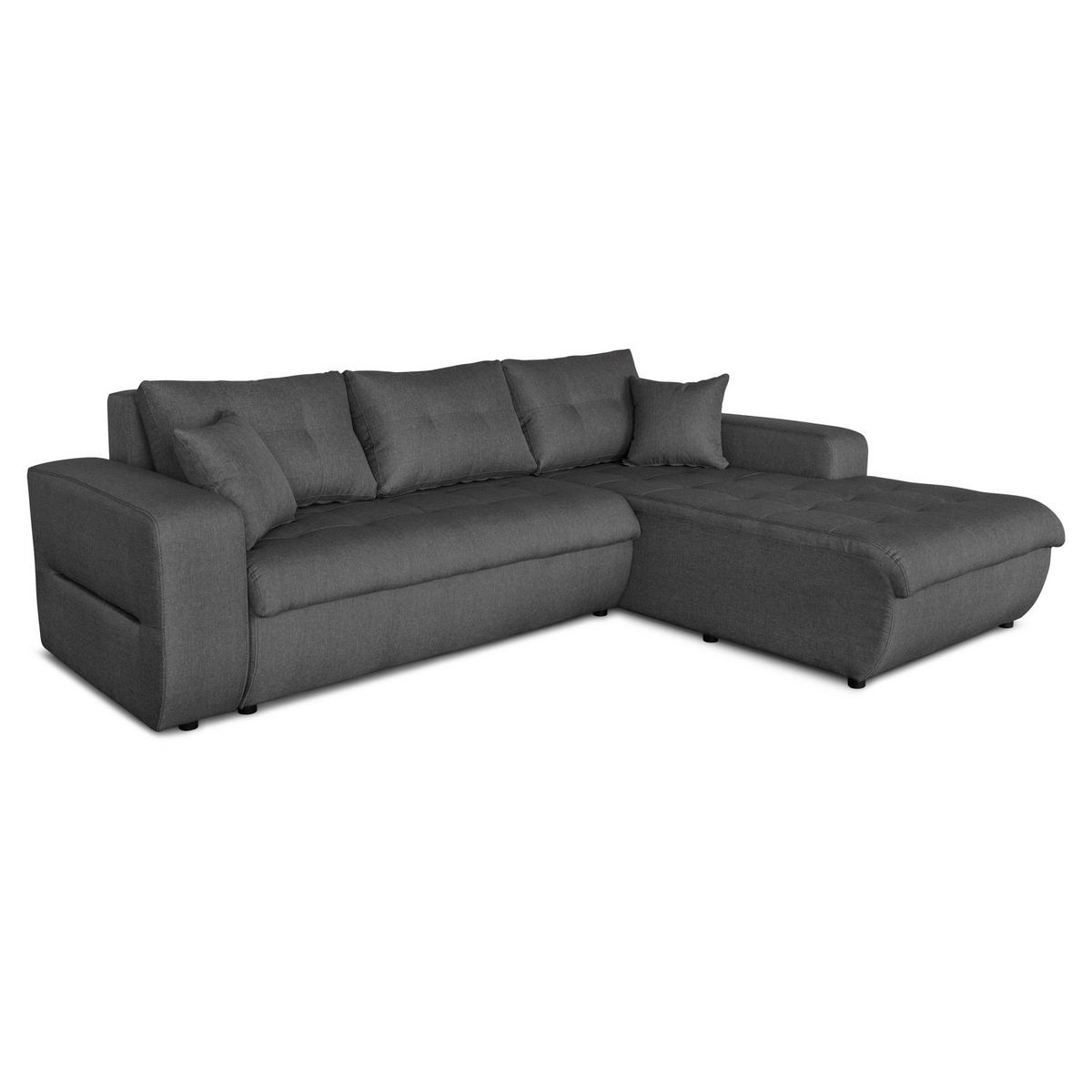 Canapé d'angle droit convertible CLELIA, 4 places