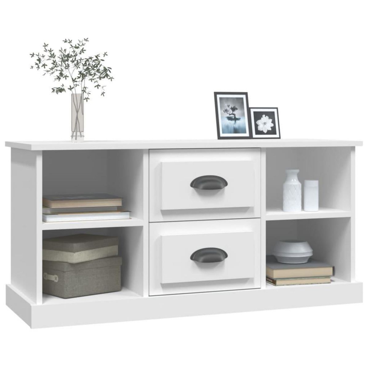 VIDAXL Meuble TV blanc 99,5x35,5x48 cm bois d'ingenierie