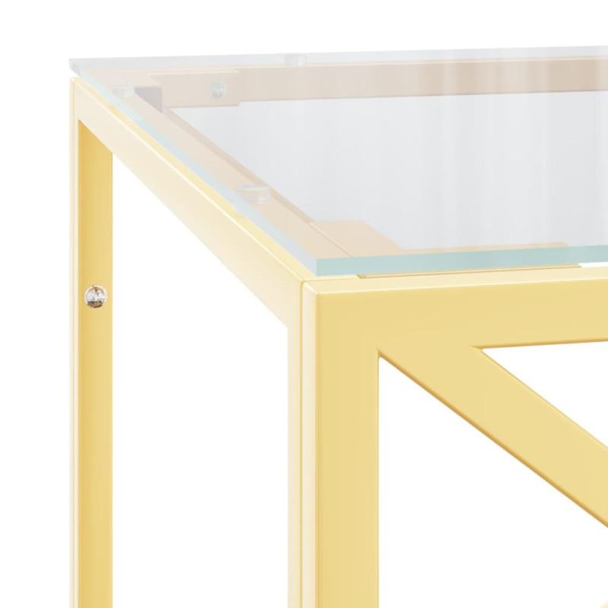 Voir la diapositive 5 : VIDAXL Table basse 110x45x45 cm acier inoxydable et verre