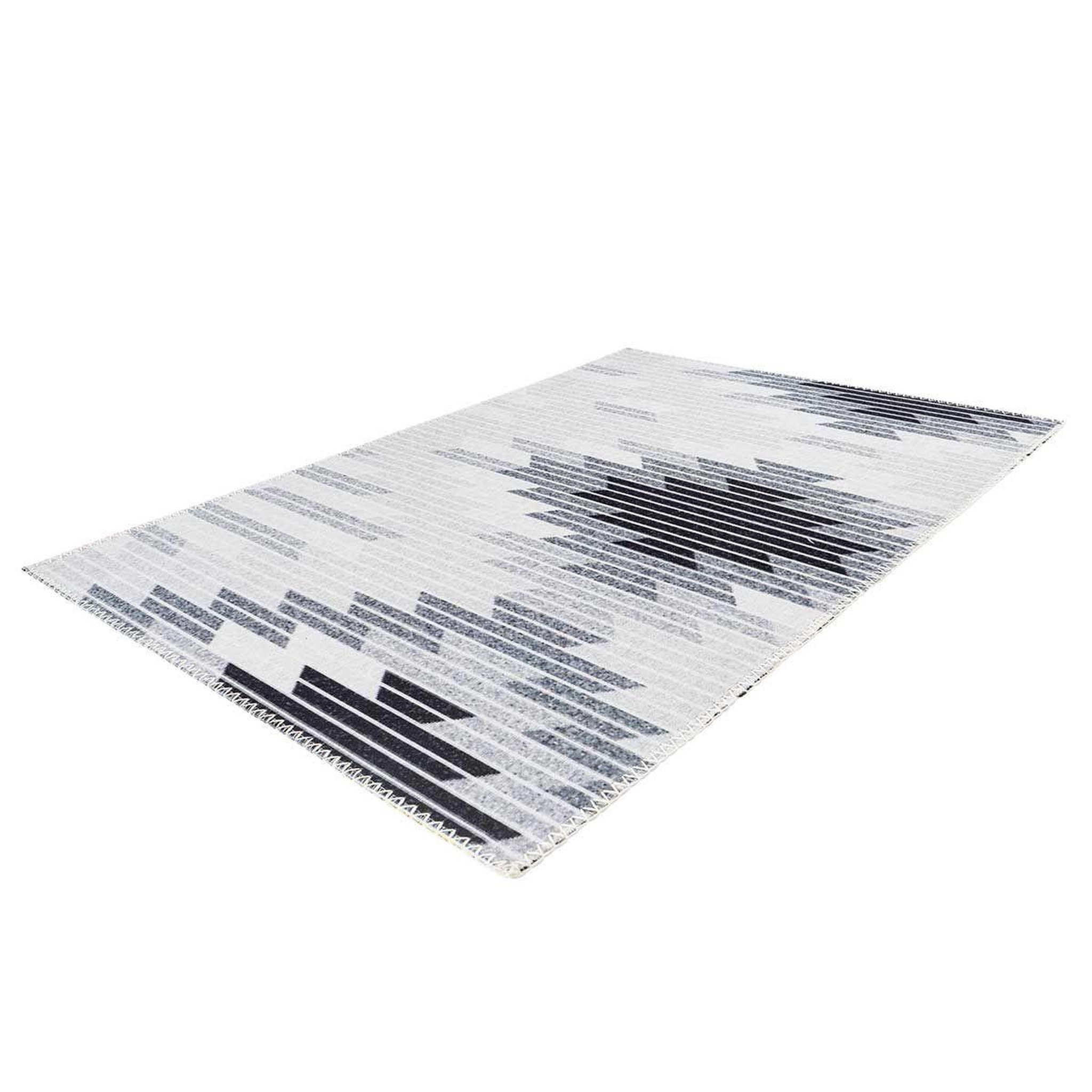 Voir la diapositive 2 : Paris Prix Tapis tissé imprimé à poils plats  maya v  gris