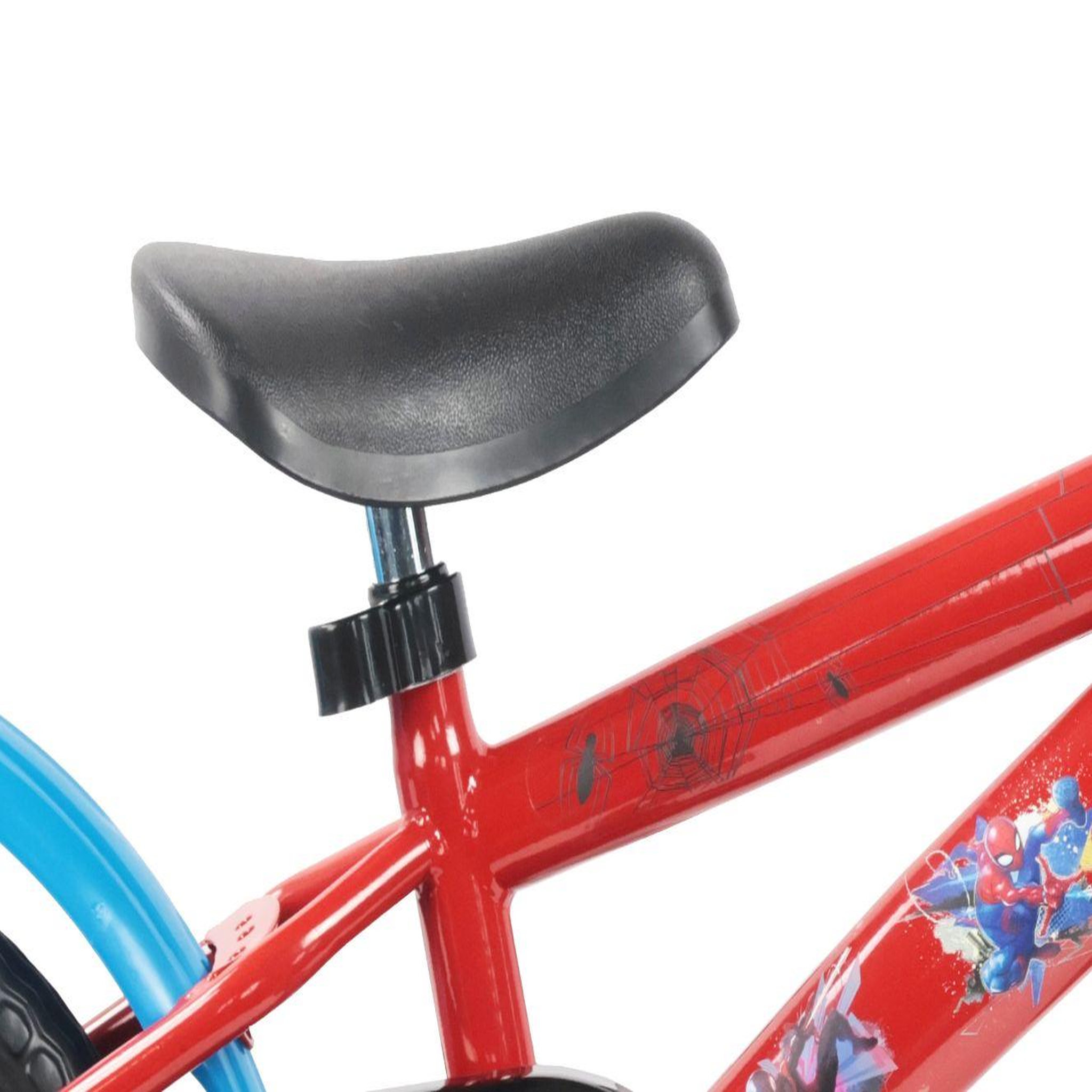Voir la diapositive 4 : Spiderman Vélo enfant 10'' spiderman avec plaque avant décorative et garde boues + stabilisateurs
