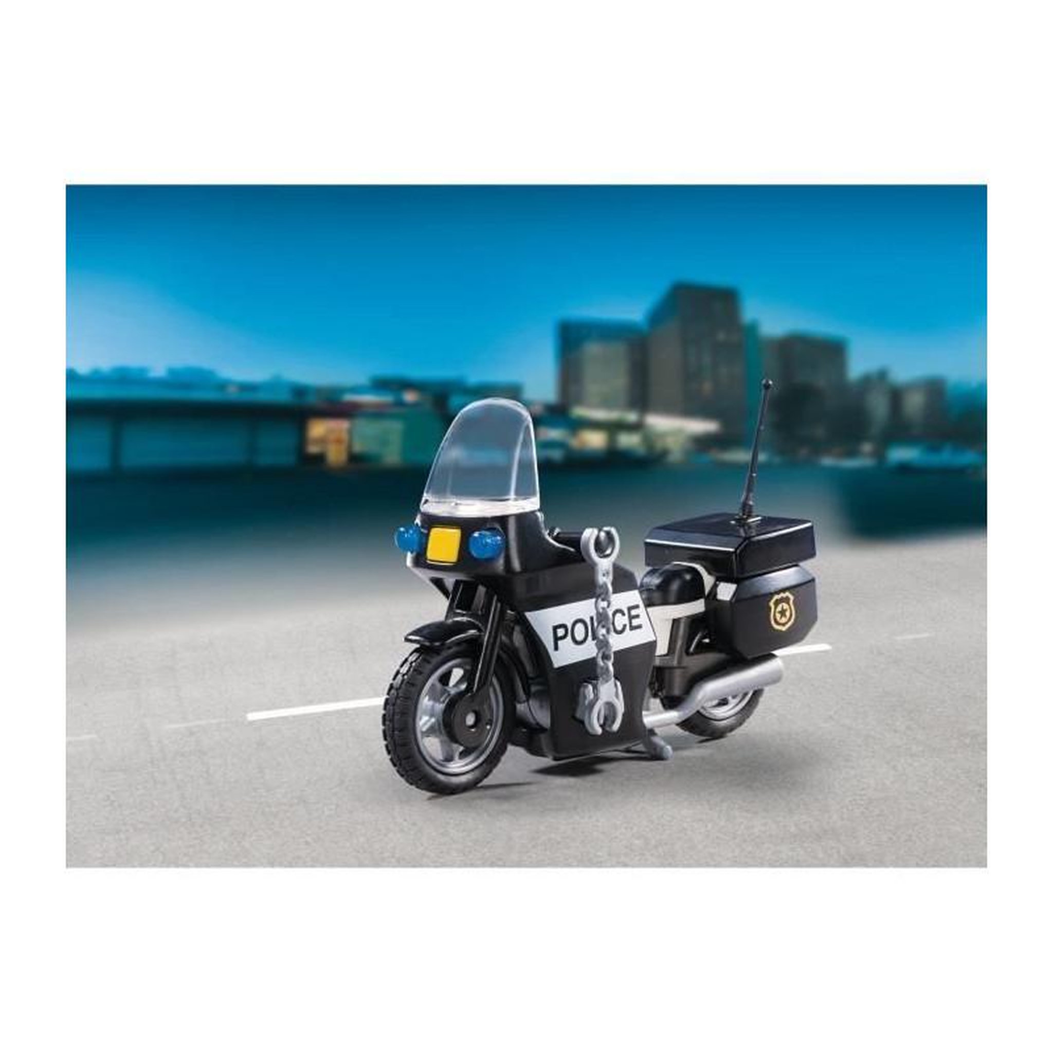 Voir la diapositive 3 : PLAYMOBIL PLAYMOBIL - Valisette Motard de Police - Garçon - 13 éléments - A partir de 4 ans