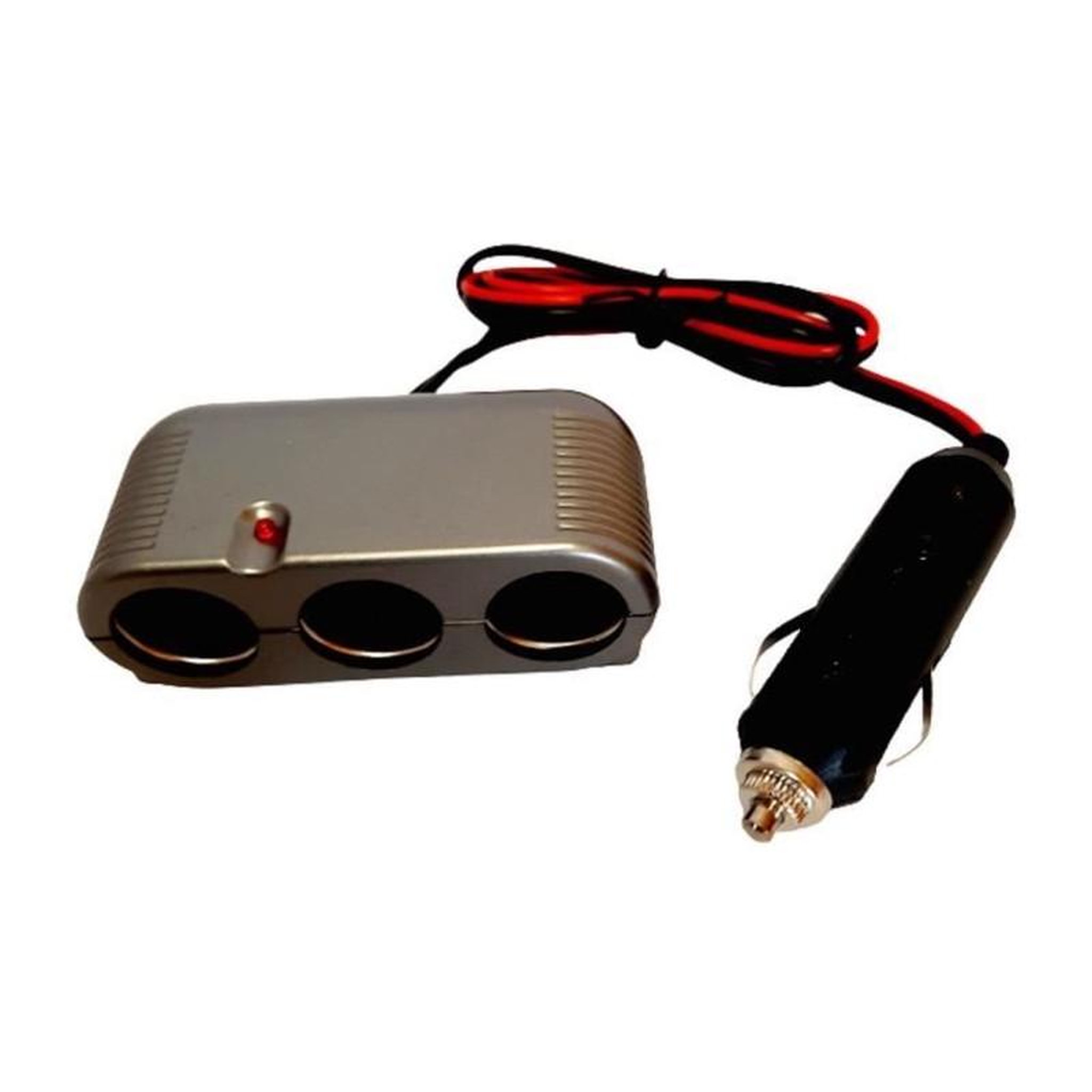 HTC EQUIPEMENT Triple prise allume-cigare 12/24V - HTC EQUIPEMENT - Avec prise Heavy duty et Cable rouge 80cm
