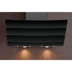 Silverline Hotte décorative inclinée 90cm 577m3/h noir - h20390 009