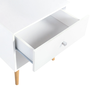 Voir la diapositive 6 : ID MARKET Lot de 2 tables de chevet EMMIE scandinaves 1 tiroir avec niche blanc