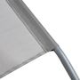 Voir la diapositive 4 : GARDENSTAR Bain de soleil pliable - Acier et textilène - 134x62x22cm - Gris foncé
