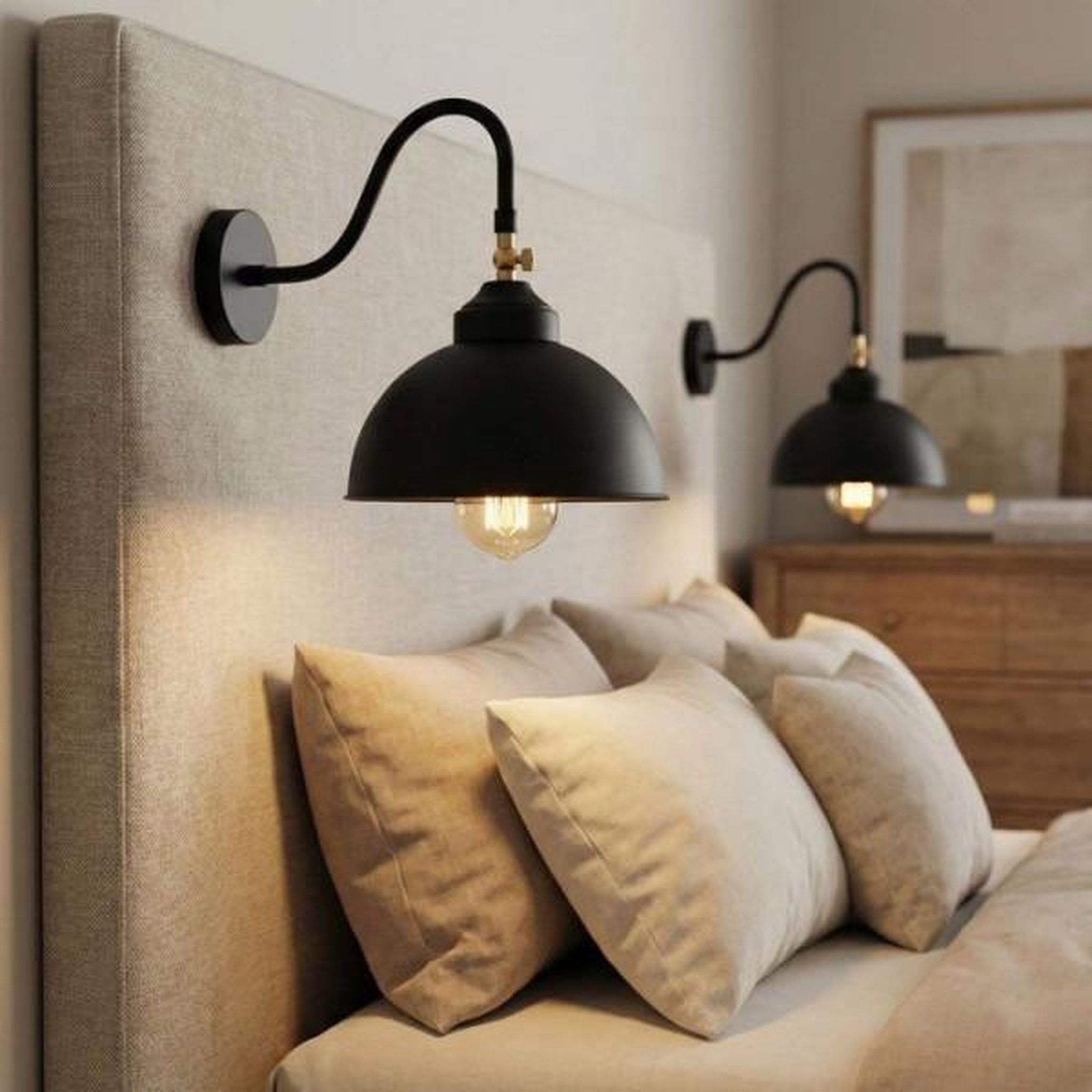Voir la diapositive 3 : MARKET24 Applique murale Black - Style industriel - Métal - Design authentique